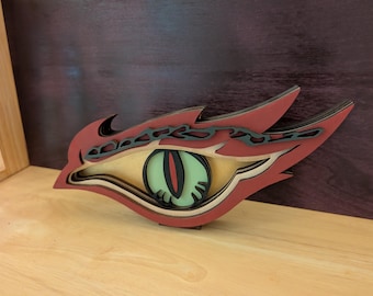 Ojo de dragón 3D en capas - SOLO ARCHIVOS SVG, madera cortada con láser multicapa