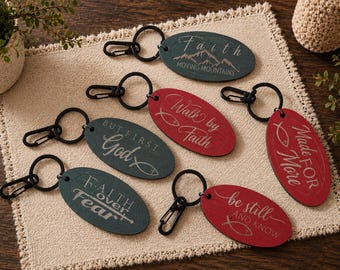 Beautiful Wooden Christian Keychains 6 Different Designs - SVG FILE Download ONLY ! Digital Download to make yourself