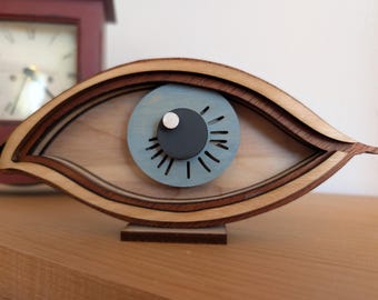 Decoración de ojos de madera en capas 3D - SOLO ARCHIVO SVG madera cortada con láser multicapa