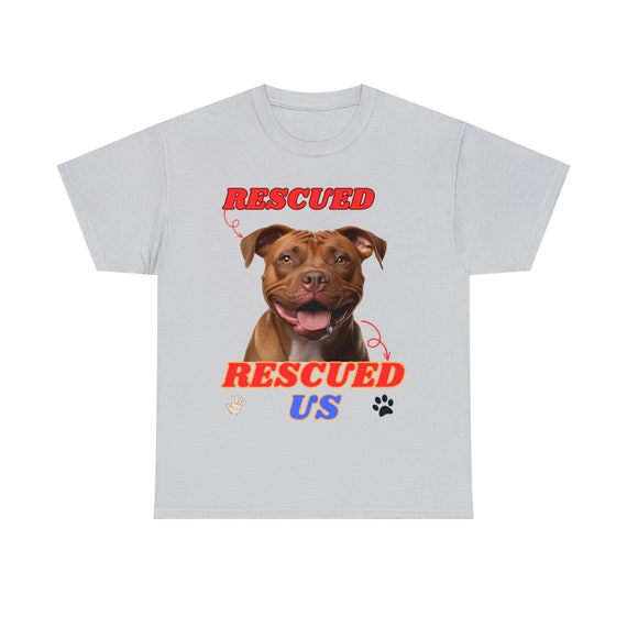 PitBull Dog Rescue Shirt Rescue Save Animal Rescue, Dog Lover Cat Lover  Shirt Gift for Dog Lovers Funny Dog Animal Saver Shirt