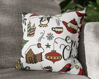 Christmas Throw Pillow Cover, Holiday Home Decor