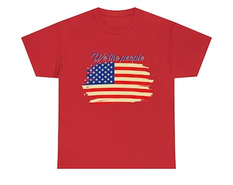 Camiseta "We The People USA Flag" - Presente Patriótico