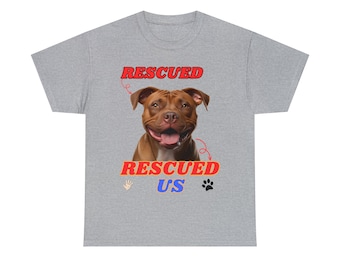 Pitbull Dog Rescue T-Shirt, Animal Lover Gift