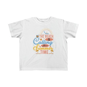 The Beach is Calling is , Kids Summer Vacation Sweater, Summer Time Shirt, Kids  Summer Vibes, Beach Vacation, Kids  Summertime Tee
