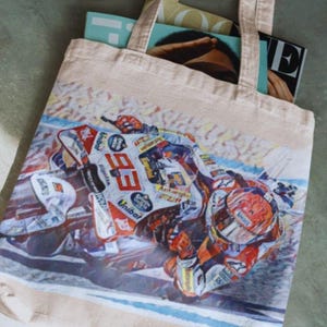 Custom Moto Merch MM93 Confetti 93 Marc Marquez Tote image 1