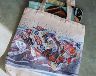 Benutzerdefinierte Moto Merch MM93 Confetti 93 Marc Marquez Tote