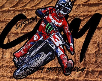Red Plate Eli Tomac 3"x3" Sticker