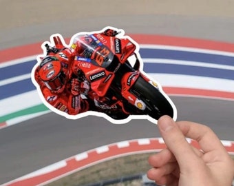 Francesco Bagnaia Vinyl Decal: MotoGP Sticker (3''x3'')
