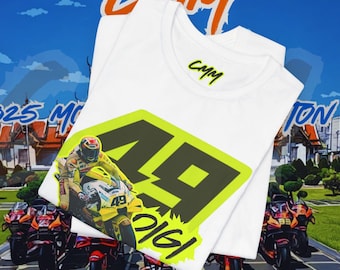 Vintage Fiat Yamaha Racing Team Tshirt Valentino Rossi Motorsport