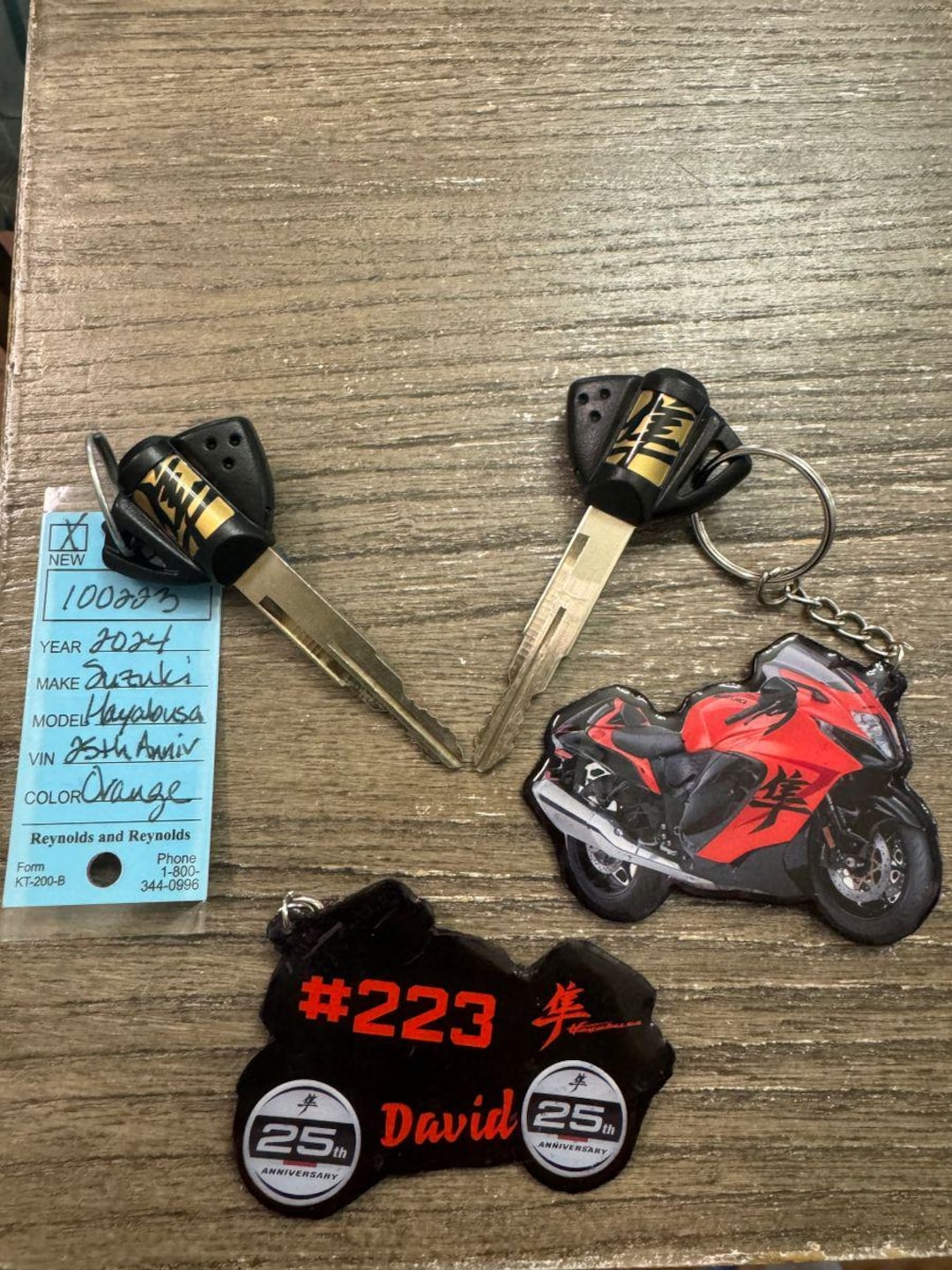 Custom Moto Merch Customized 25th Anniversary Hayabusa Registered