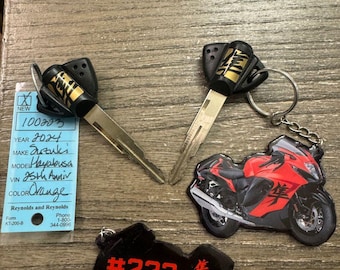 Benutzerdefinierte Moto Merch Schlüsselanhänger zum 25-jährigen Jubiläum Hayabusa Registered Besitzer