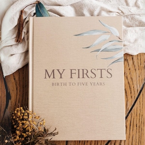 Baby Memory Book  (Australian Animals Watercolour) Premium Baby Gift: My Firsts - Birth to Five Years - Keepsake Journal *FREE SHIP Au & Usa