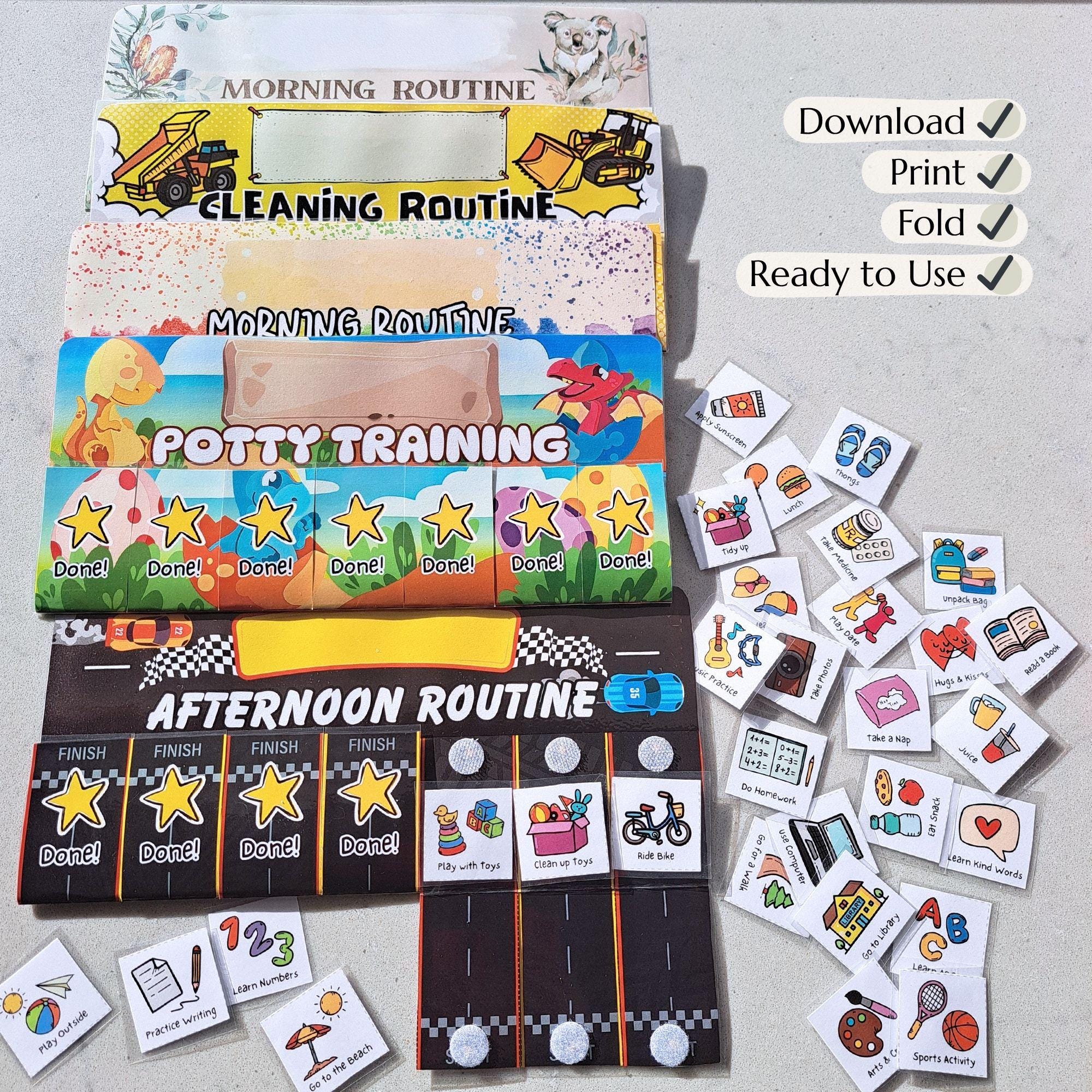 Toilet Training - Visual Schedule | Rewards Cards | Flip Chart ...