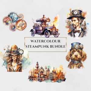 29 PNG Vintage Steampunk Clipart Bundle