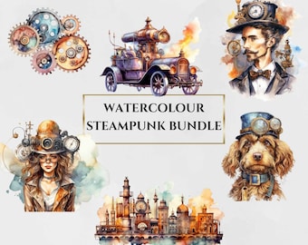 29 PNG Vintage Steampunk Clipart Bundle