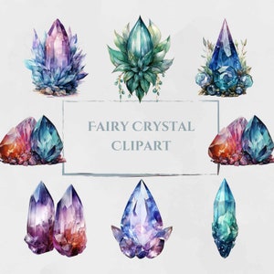 26 PNG Watercolour Fairy Crystal Clipart