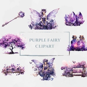 27 PNG Purple Fairy Clipart, watercolour fairy clipart designs