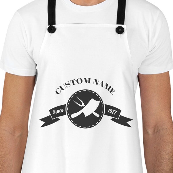 Custom Father's Day Cooking Apron - Personalized Chef's Apron FREE SHIPPING!