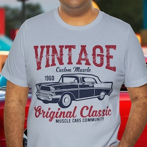 Automobile: Custom Chevy t-shirt, tshirt, tee, classic, short sleeve, motivate, motivation, mom, retro, authentic, dad, american, vintage