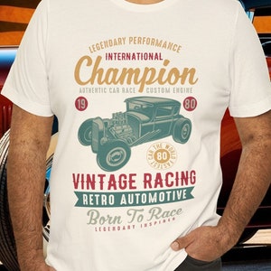 Hot Rod Racing-T-shirt: retro auto, vintage Amerikaanse klassieker