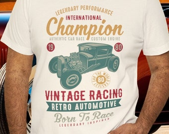Koszulka Hot Rod Racing: Retro Automotive, Vintage American Classic