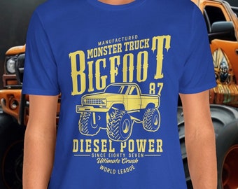 Camiseta de camión monstruo Bigfoot: camiseta retro de Diesel Power