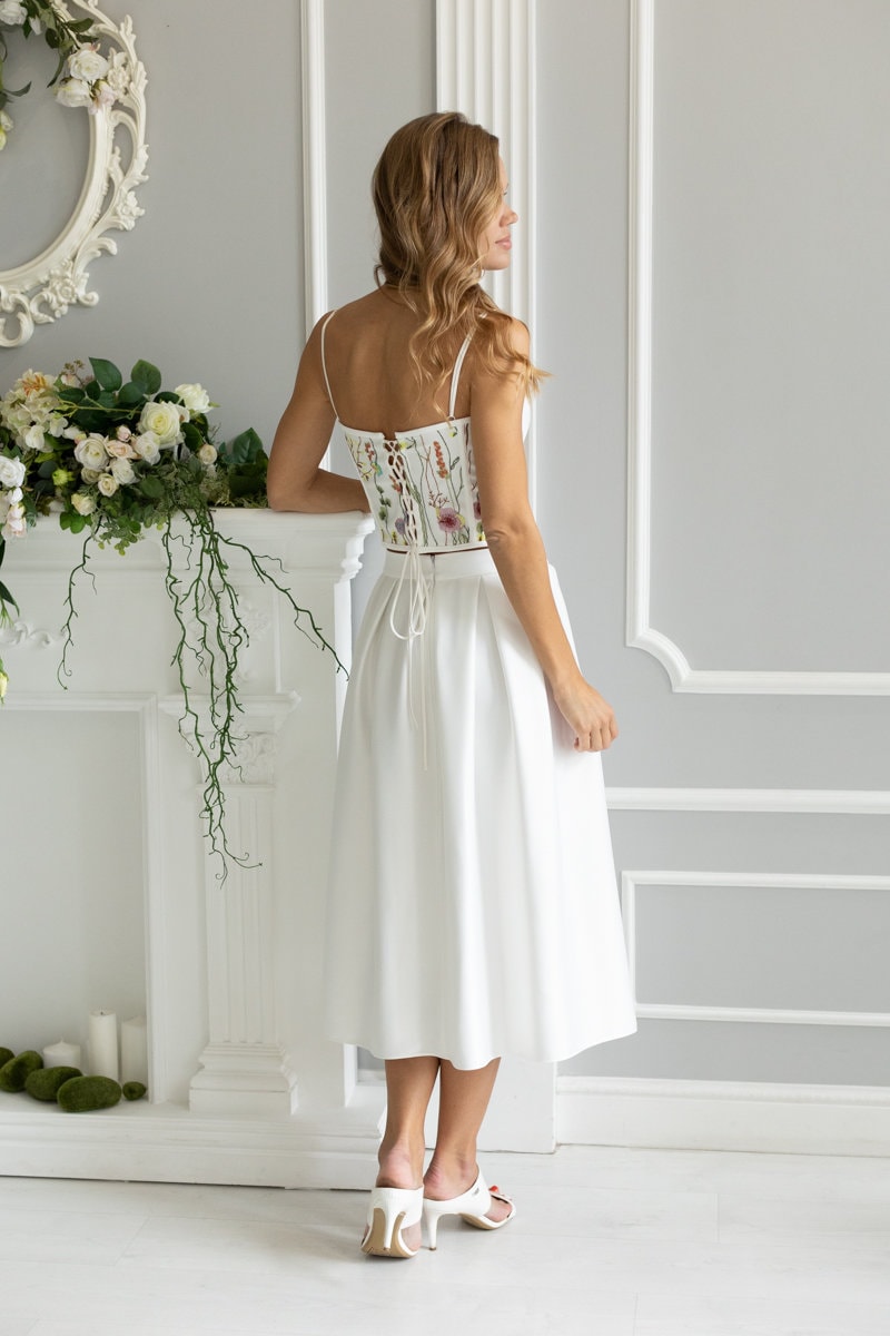 Two Piece Wedding Dress, Beautiful Corset Dress, Unique Dress ...