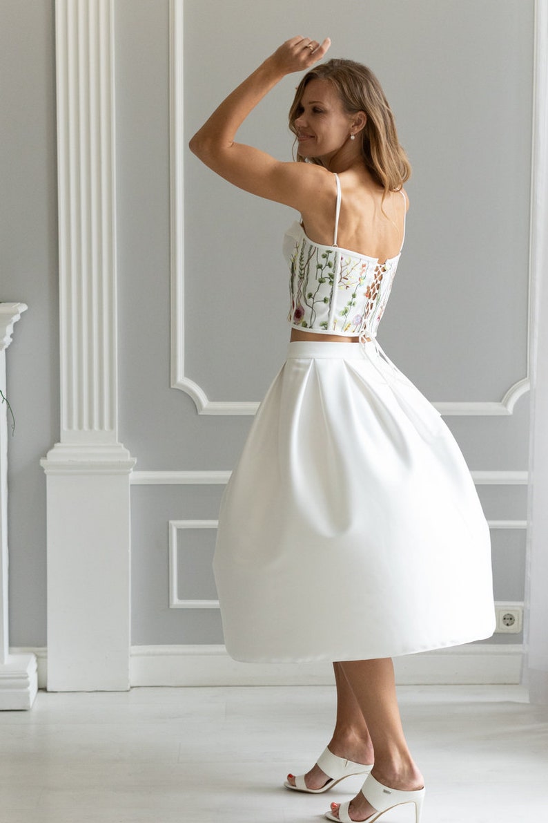 Two Piece Wedding Dress, Beautiful Corset Dress, Unique Dress ...