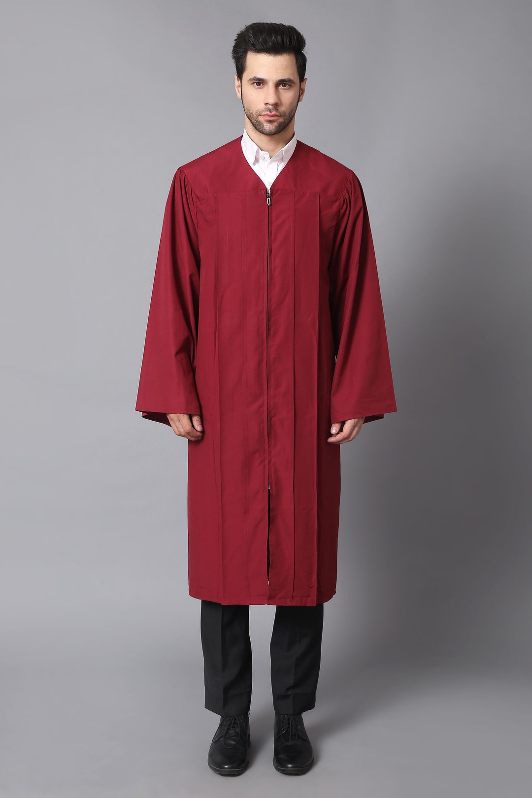 Budget Maroon Graduation Gown-graduation Dress-academic - Etsy