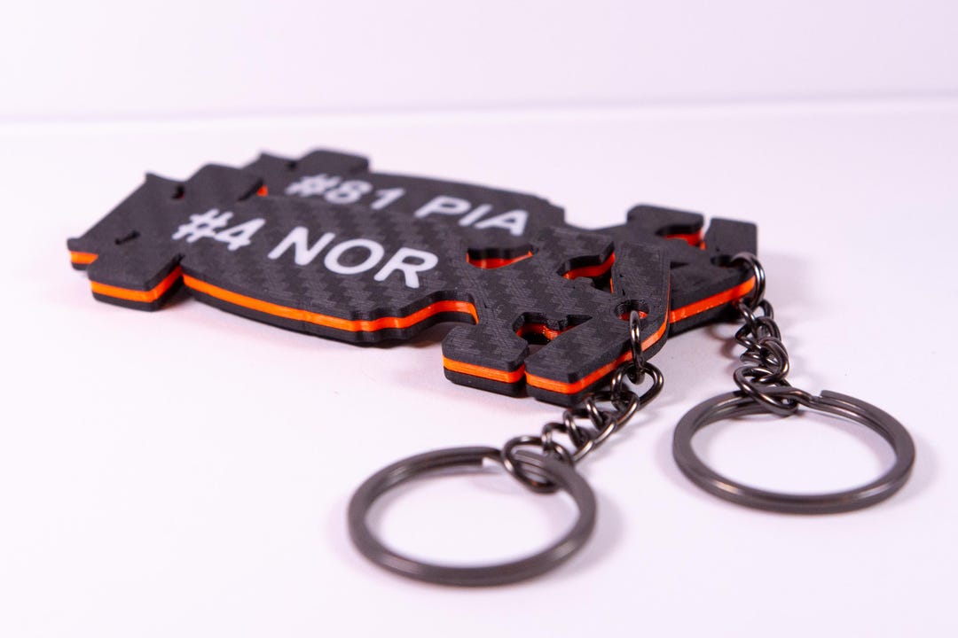 F1 Driver Keychain: 3D Printed Carbon Fiber Style Racing Gift - Etsy