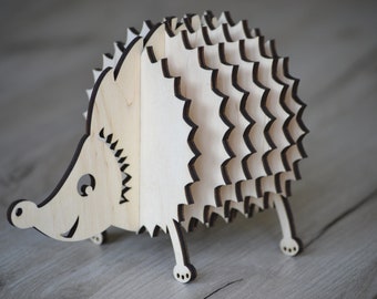 Adorable Hedgehog Coaster DIY Files - Perfect Gift Idea! SVG dxf PDF Laser Cut Wooden Table Mats & Coffee Cup Pads