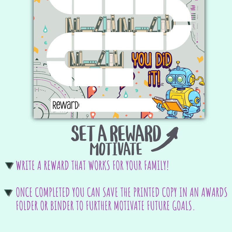 Robot Reward Chart Behavior Chart Reading Chart Kids Chore Chart Robot ...