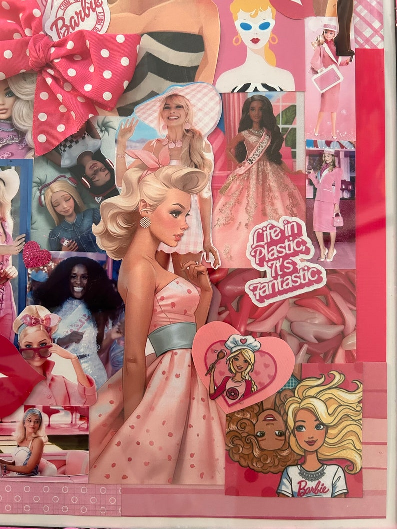 Barbie Collage | Nostalgic 16x20 Pink Frame - Etsy