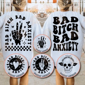 Bad Bitch Bad Anxiety Png Svg, Anxiety Quote Svg, Funny Quote Svg, Sarcastic Svg, Funny Quote Svg, Motivational Svg, Adult Svg Cut File