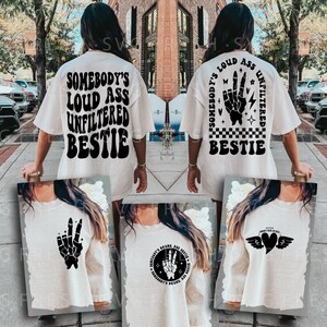 Somebody’s Loud Ass Unfiltered Bestie Grey Tee main image 1