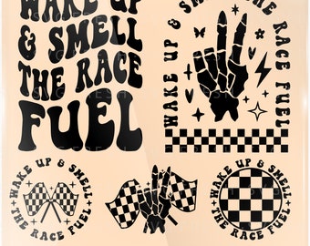 Wake Up And Smell The Race Fuel Svg Png, Dirt Bike, Racing Png, Race Mama Svg, Funny Sports, Motivational Design  Cut File
