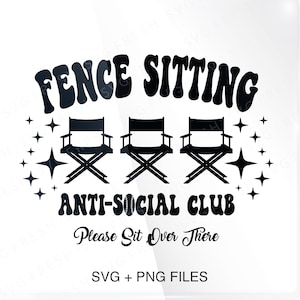 Fence Sitting Anti Social Baseball Png Svg, Baseball Svg, Social Club Png Svg, Funny Baseball Mama Svg, Baseball Png Svg, Funny Cut File