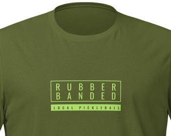Rubber Banded Tee (Lime), Pickleball T-Shirt, Unisex Tee