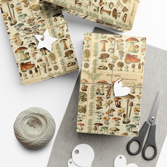 Mushroom Wrapping Paper Cottagecore Wrapping Paper 