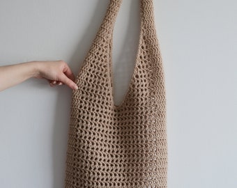 Crochet Bag Pattern (PDF) | mesh design diy tote | US/UK Terms