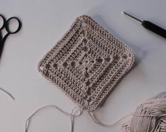 Granny Square Pattern (PDF + video) | Crochet Diy Project | Textured Motif | US/UK Terms