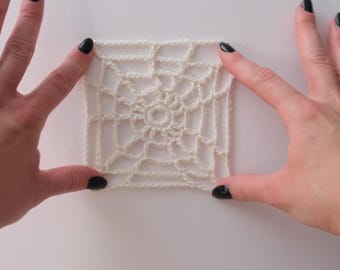 Granny Square Pattern (PDF + video) | Crochet Spider Web Diy Project | US/UK Terms