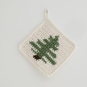 Potholder Pattern (PDF) + Color Change Guide | Crochet Tree | Diy Kitchen Decor | US/UK Terms