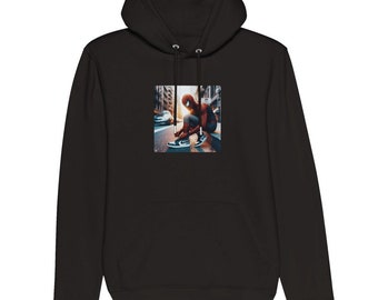 スパイダーヒーローオーガニックユニセックスプルオーバーパーカー