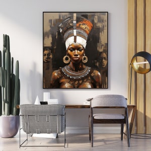 Afrikaanse digitale kunst - Instant Download digitaal papierpakket voor Afrikaans decor - Afrikaanse vrouw