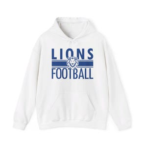 Lions Football Hoodie, various colors, Unisex Heavy Blend™ Hooded Sweatshirt