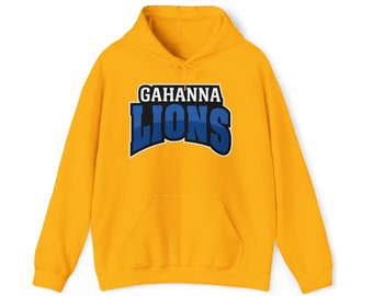 Gahanna Lions Hoodie, various colors, Unisex Heavy Blend™ Hooded Sweatshirt