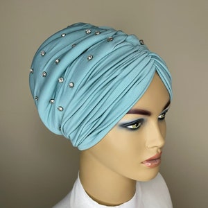 Moda Turbante Luxo Elegante Cabelo Longo Turbante Natal Headwrap Turbante Enfeitado Turbante Chapéu Turbante Presente para ela Natal
