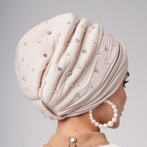 Fashion Turban Luxury Elegant Long Hair Turban Christmas Headwrap Turban Embellished Turban Turban Hat Gift for her Christmas