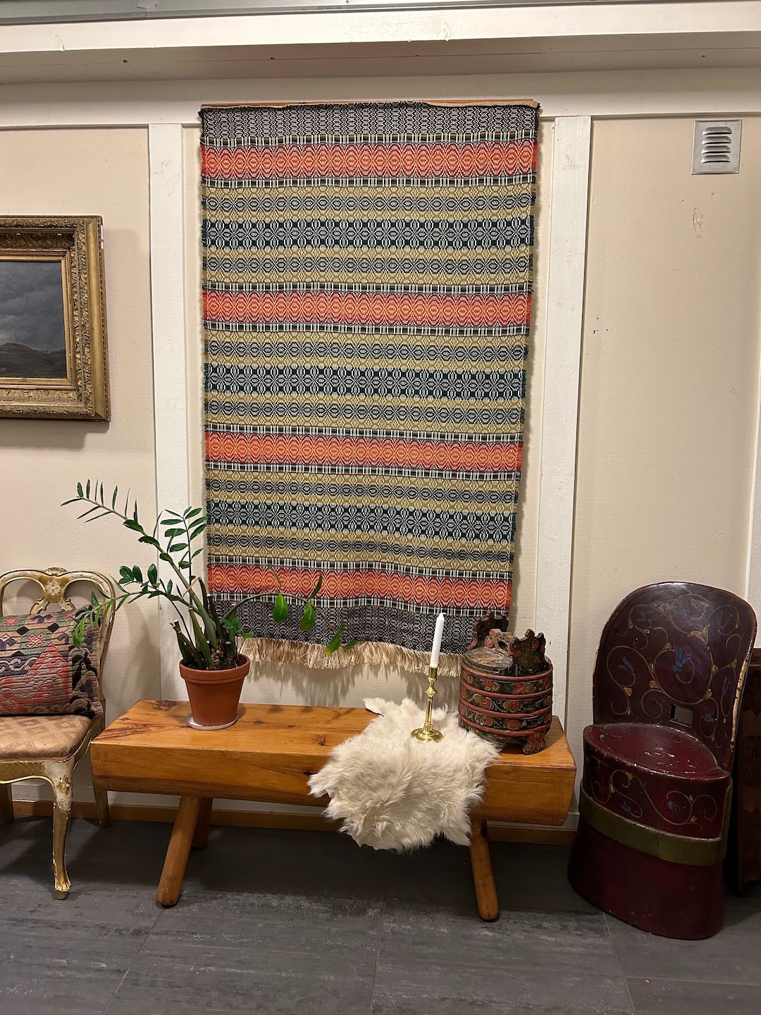 LARGE Norwegian Trondelag Wall Hanging/ Rug Tapestry / Etsy